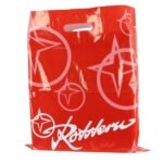 rote Grifflochtasche recyceltes Plastik 1farbig bedruckt